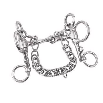 Weaver Miniature Pelham Bit - 3.5" Snaffle Mouth 